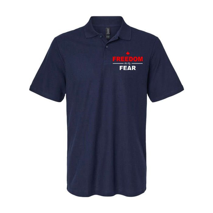 Freedom Over Fear Canada Softstyle Adult Sport Polo