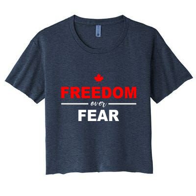 Freedom Over Fear Canada Crop Top