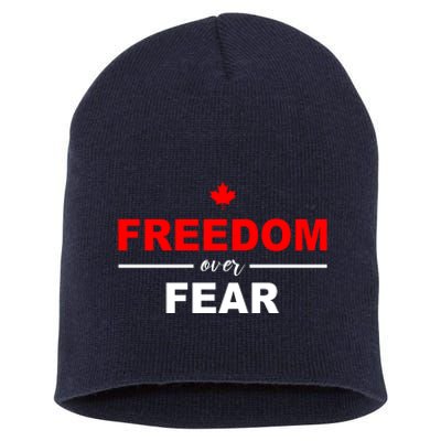 Freedom Over Fear Canada Short Acrylic Beanie