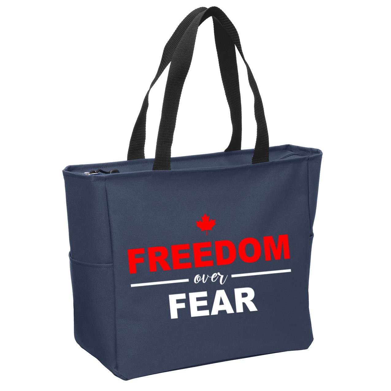 Freedom Over Fear Canada Zip Tote Bag