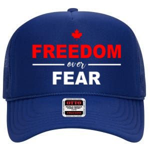 Freedom Over Fear Canada High Crown Mesh Back Trucker Hat