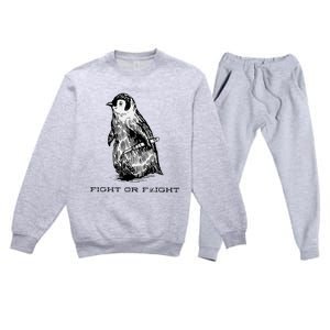 Fight Or Flight Penguin Premium Crewneck Sweatsuit Set