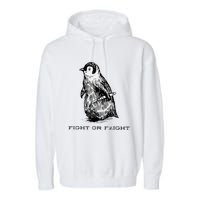 Fight Or Flight Penguin Garment-Dyed Fleece Hoodie