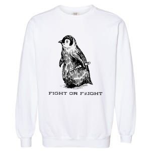 Fight Or Flight Penguin Garment-Dyed Sweatshirt