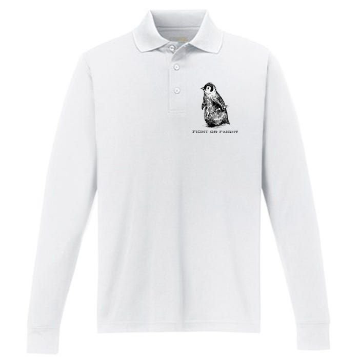 Fight Or Flight Penguin Performance Long Sleeve Polo