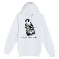 Fight Or Flight Penguin Premium Pullover Hoodie