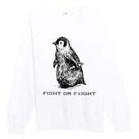 Fight Or Flight Penguin Premium Crewneck Sweatshirt