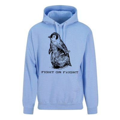 Fight Or Flight Funny Penguin Pun Fight Unisex Surf Hoodie