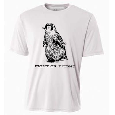 Fight Or Flight Funny Penguin Pun Fight Cooling Performance Crew T-Shirt