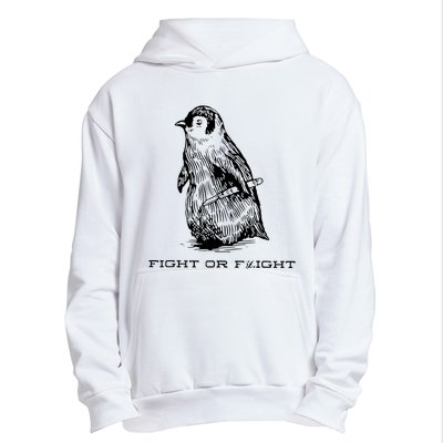 Fight Or Flight Funny Penguin Pun Fight Urban Pullover Hoodie