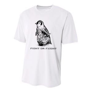 Fight Or Flight Funny Penguin Pun Fight Youth Performance Sprint T-Shirt