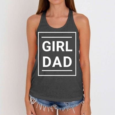 Father Of Girl Proud New Girl Dad Classic Women's Knotted Racerback Tank