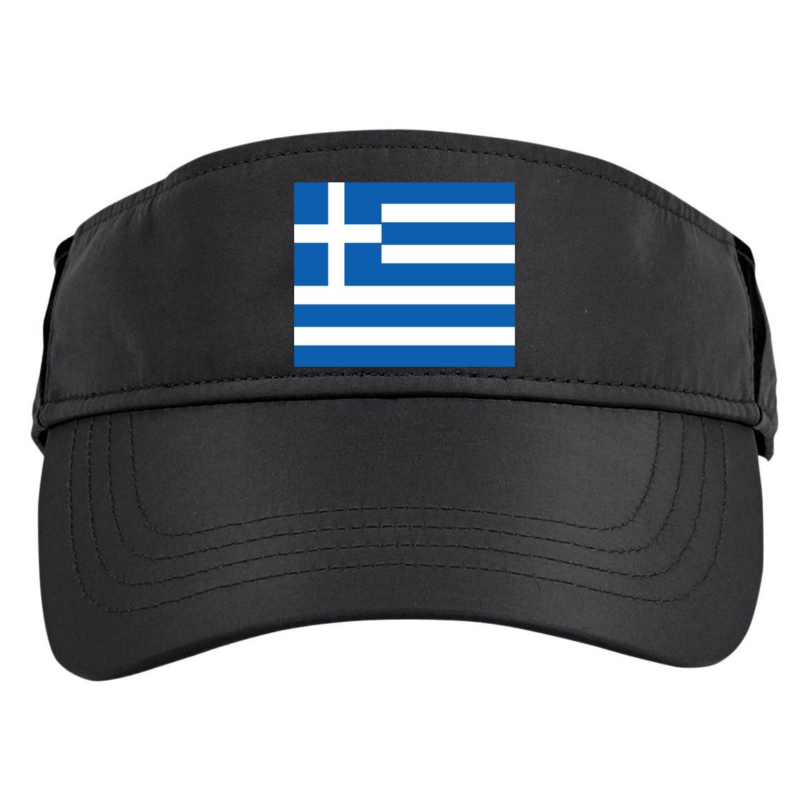 Flag of Greece Adult Drive Performance Visor