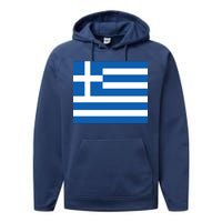 Flag of Greece Performance Fleece Hoodie