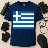 Flag of Greece Cooling Performance Crew T-Shirt