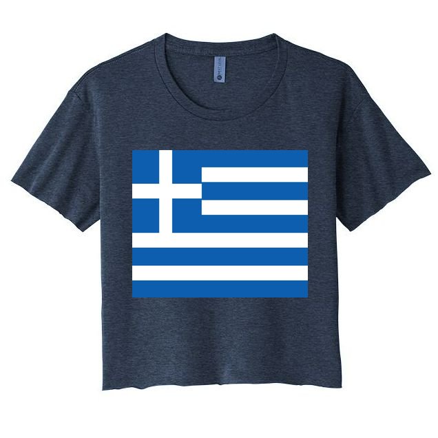 Flag of Greece Crop Top