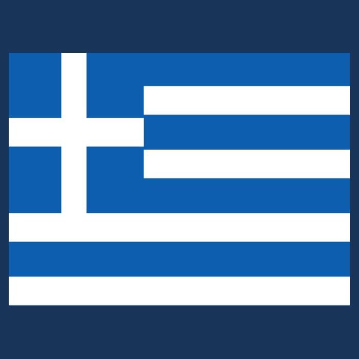 Flag of Greece Ladies Long Sleeve Shirt