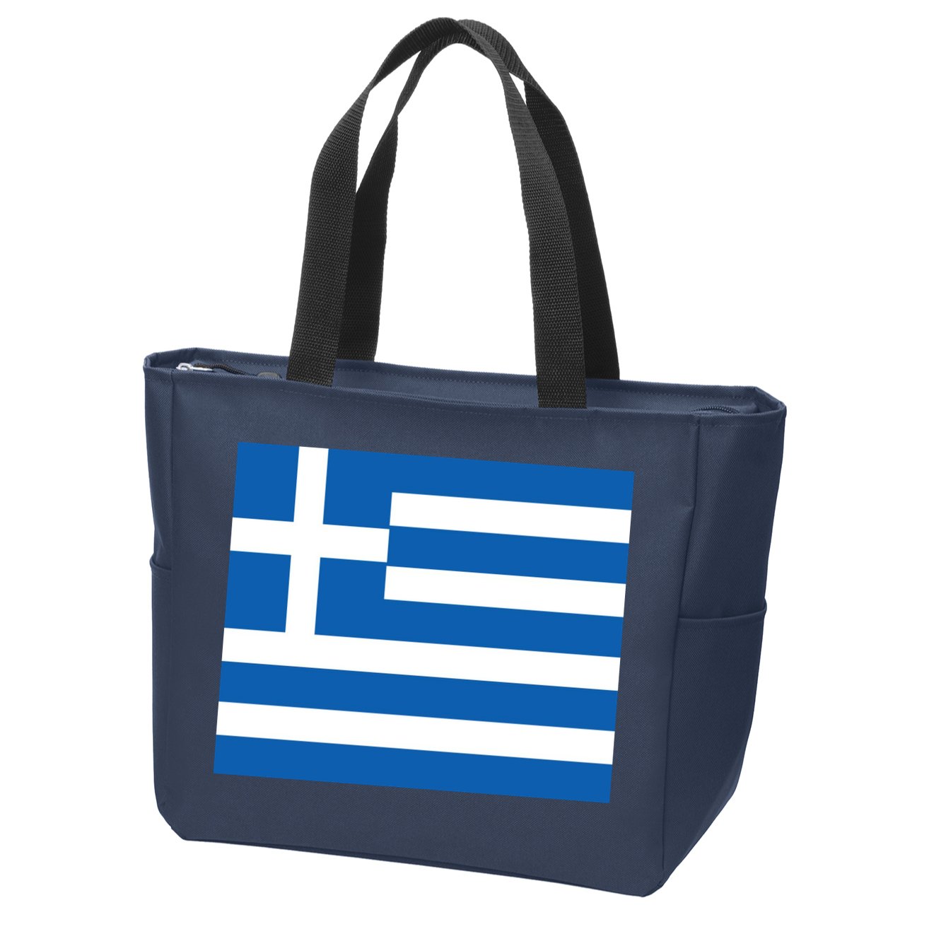 Flag of Greece Zip Tote Bag