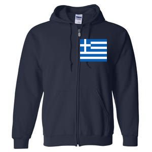 Flag of Greece Full Zip Hoodie