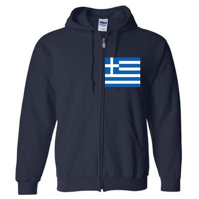 Flag of Greece Full Zip Hoodie