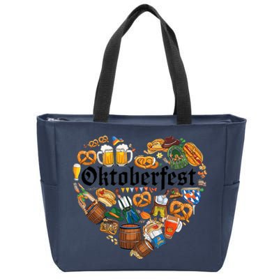 Funny Oktoberfest German Bavarian Women Beer Fest Zip Tote Bag