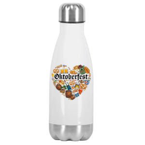 Funny Oktoberfest German Bavarian Women Beer Fest Stainless Steel Insulated Water Bottle