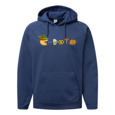 Funny Oktoberfest Gamer Beer Festival Performance Fleece Hoodie