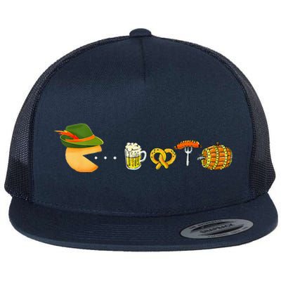 Funny Oktoberfest Gamer Beer Festival Flat Bill Trucker Hat