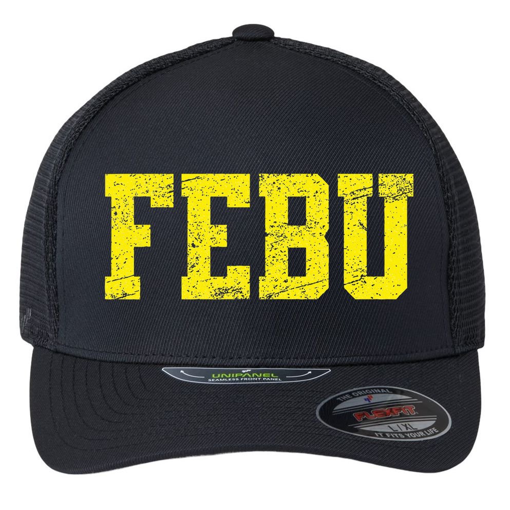 Febu Oregon Green Flexfit Unipanel Trucker Cap