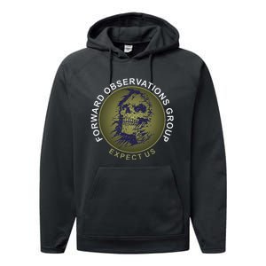 Forward Observations Group. Expect Us Skull Performance Fleece Hoodie