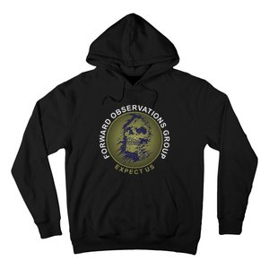 Forward Observations Group. Expect Us Skull Hoodie