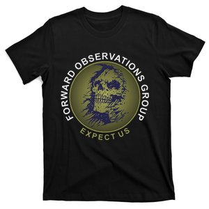 Forward Observations Group. Expect Us Skull T-Shirt