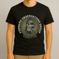 Forward Observations Group. Expect Us Skull T-Shirt