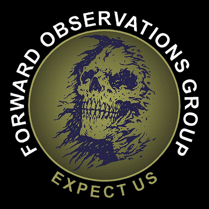Forward Observations Group. Expect Us Skull T-Shirt