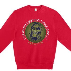 Forward Observations Group. Expect Us Skull Premium Crewneck Sweatshirt