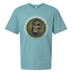 Forward Observations Group. Expect Us Skull Sueded Cloud Jersey T-Shirt