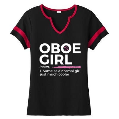 Funny Oboe Girl Definition Funny Oboe Ladies Halftime Notch Neck Tee