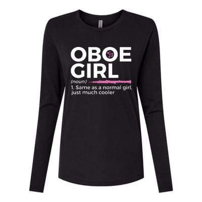 Funny Oboe Girl Definition Funny Oboe Womens Cotton Relaxed Long Sleeve T-Shirt