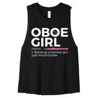 Funny Oboe Girl Definition Funny Oboe Women's Racerback Cropped Tank