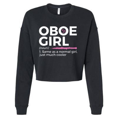 Funny Oboe Girl Definition Funny Oboe Cropped Pullover Crew