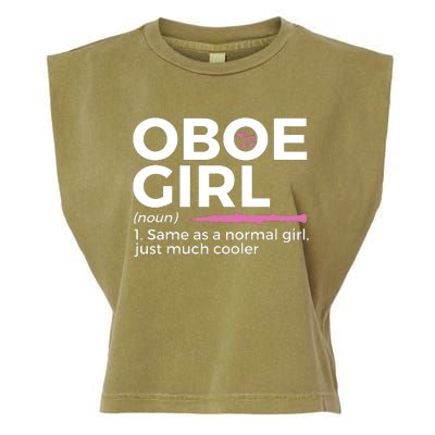 Funny Oboe Girl Definition Funny Oboe Garment-Dyed Women's Muscle Tee