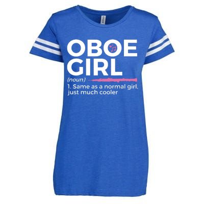 Funny Oboe Girl Definition Funny Oboe Enza Ladies Jersey Football T-Shirt