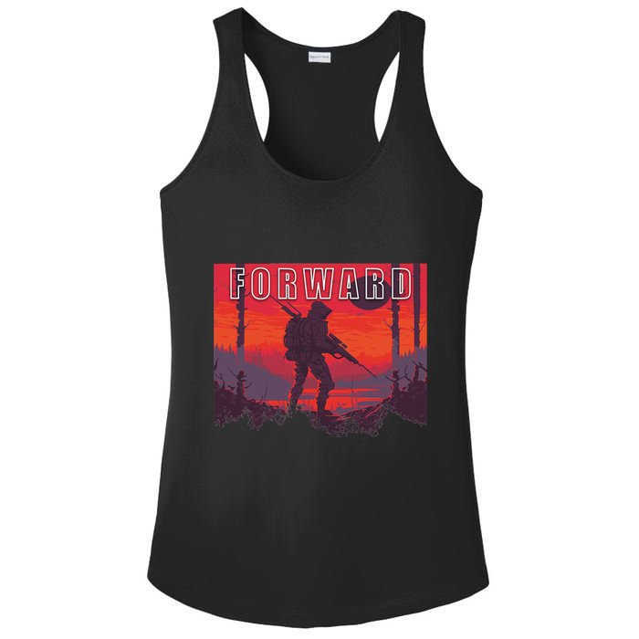 Forward Observations Group. Fog Retro Scout Ladies PosiCharge Competitor Racerback Tank