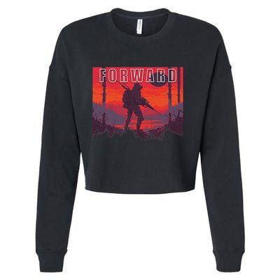 Forward Observations Group. Fog Retro Scout Cropped Pullover Crew