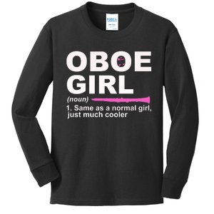 Funny Oboe Girl Definition Funny Oboe Kids Long Sleeve Shirt