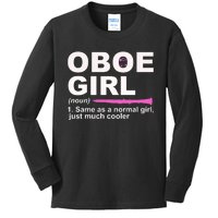 Funny Oboe Girl Definition Funny Oboe Kids Long Sleeve Shirt