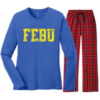 Febu Oregon Green Women's Long Sleeve Flannel Pajama Set 