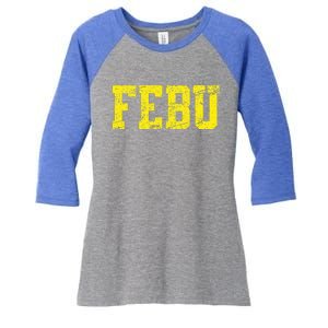 Febu Oregon Green Women's Tri-Blend 3/4-Sleeve Raglan Shirt