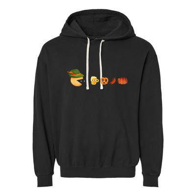 Funny Oktoberfest Gamer Beer Festival Gift Garment-Dyed Fleece Hoodie
