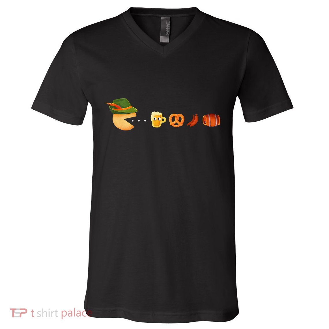 Funny Oktoberfest Gamer Beer Festival Gift V-Neck T-Shirt
